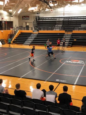 Students in the physical education class called lifelong fitness played dodgeball. PE teacher, Brandon Terry led the class in playing a variety of games.