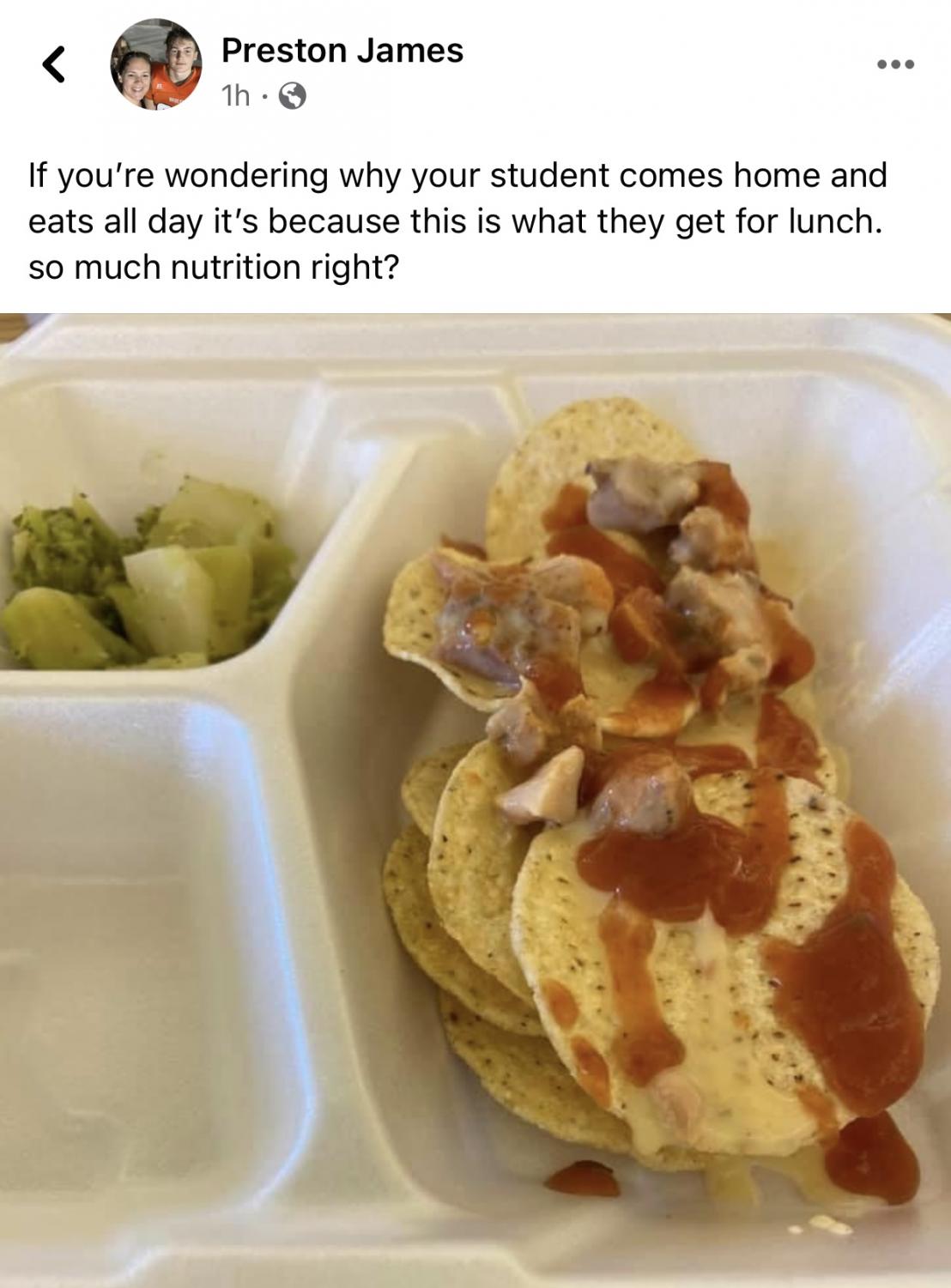 Lunches leaving students hungry throughout the day