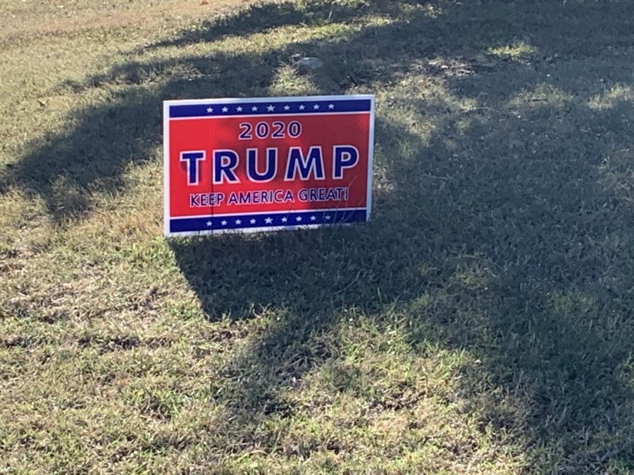 A trend on Tik Tok encourages users to steal Trump signs to paint them. Common phrases painted on the signs include Dump Trump, ACAB, BLM and a pride flag. 