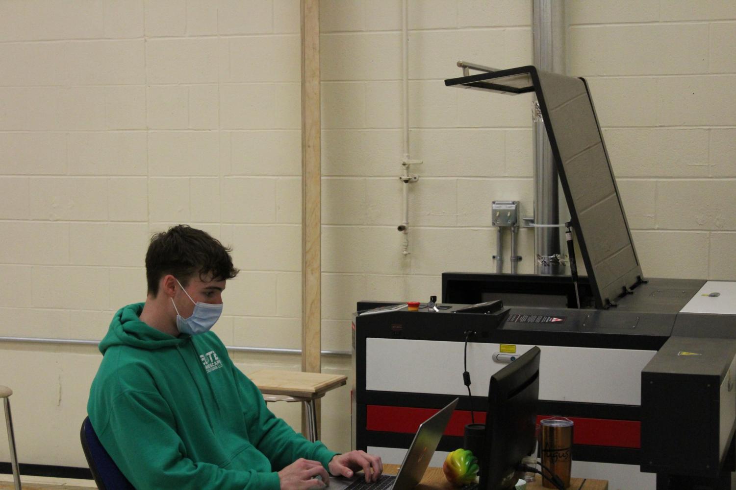 Laser engraver available for use during workshop