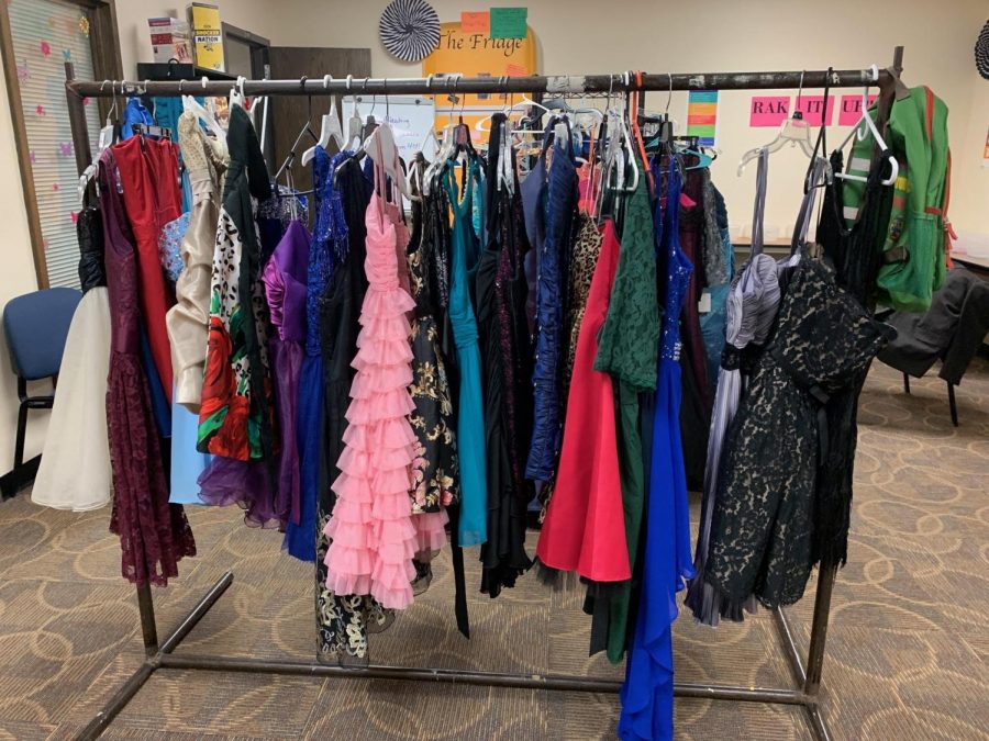 A sample of a few of the prom dresses offered for the girls to wear.
