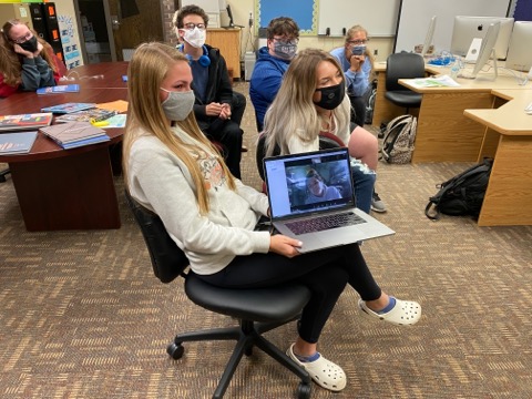 The yearbook staff works together with their Jostens representative to create a cover for the 2020-2021 yearbook. Staff members go over all aspects of the book including picking out the overall theme. The editor also has to pick fonts for everything including layouts, stories, etc.

