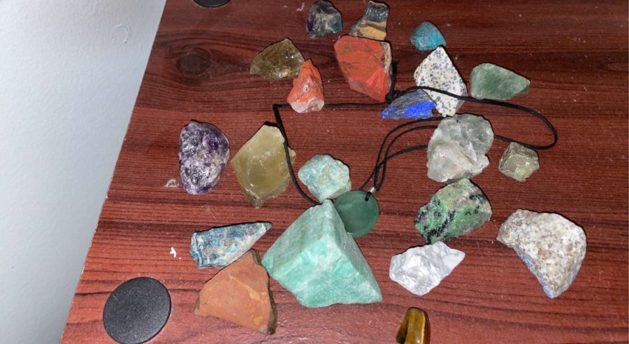 Senior Lexi Wolken keeps her crystal collection in her room on her bedside table. “I’ve had manifestations accelerated or worked from crystals,” Wolken said. “Like I’ve gotten money after manifesting with crystals.”