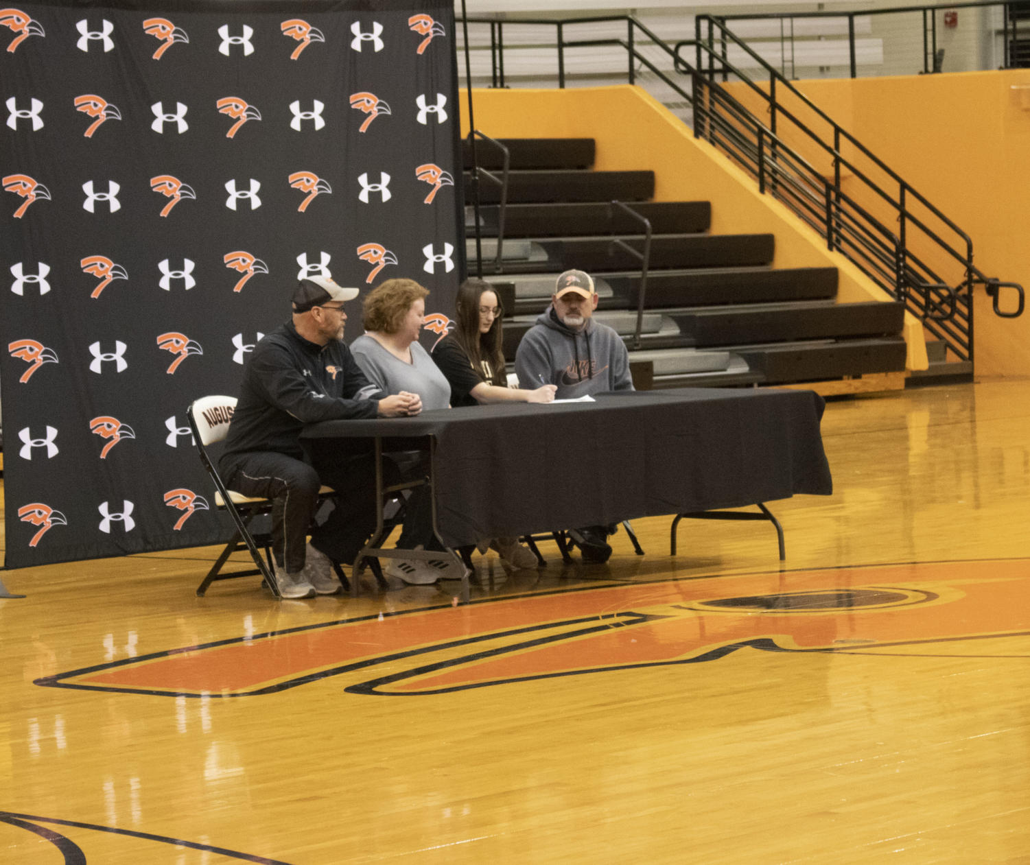 Seniors participate in college spring sports signing