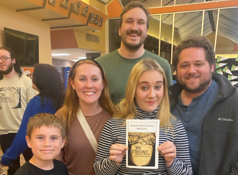 Current Junior Summer Martindale stands poses for a photo with her family after performing her first lead role in “The Crucible” her freshman year. The play was special to Martindale’s family as her uncle Tanner Martindale had previously performed as Paris in a previous production.